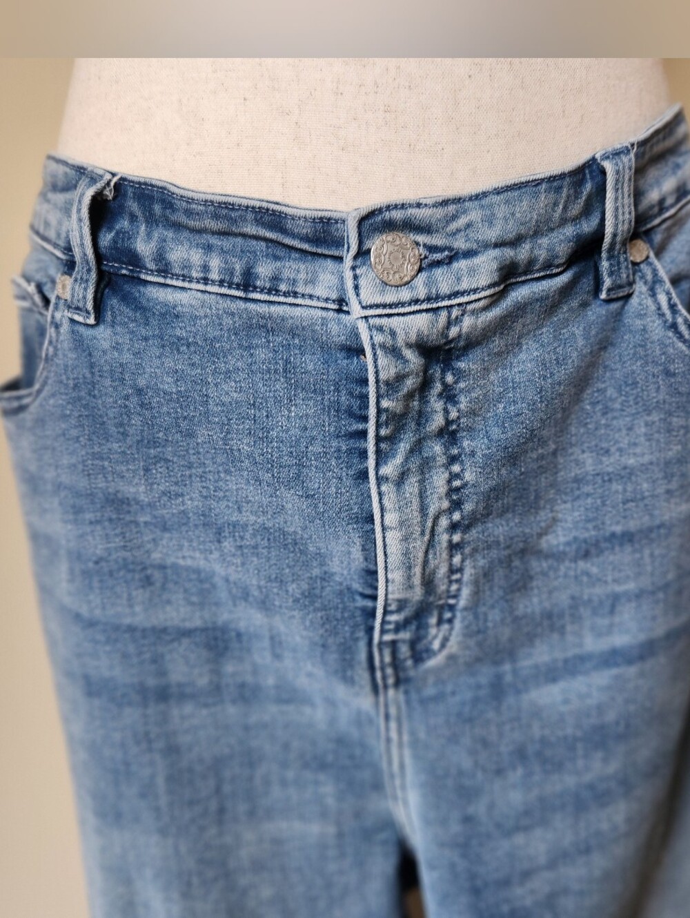 Soft Surroundings Wide Leg Stretch Jeans Medium Wash Denim Plus Size 18W - Picture 3 of 13